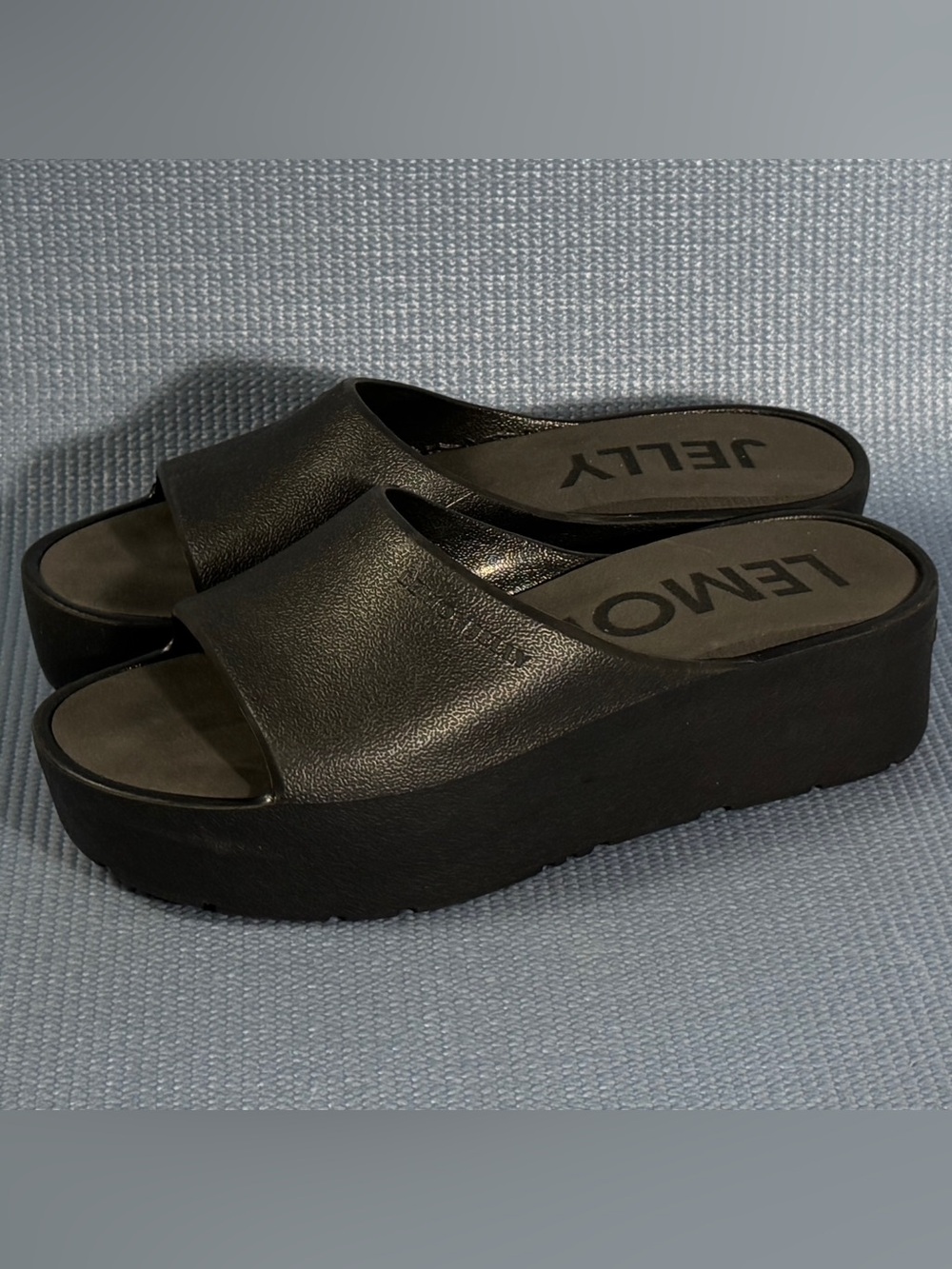 Lemon Jelly Sunny Black Jelly Platform Sandals Women’s Size 9 US 40 EU